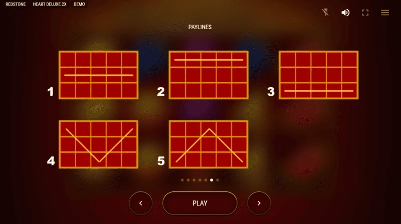 Heart Deluxe 2x - Soldan sağa beş kazanç çizgisi şeması